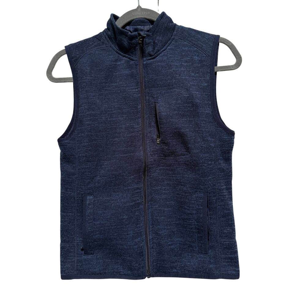 Johnnie-O Outerwear Vest Boys 10 Blue Lined Sweater Material